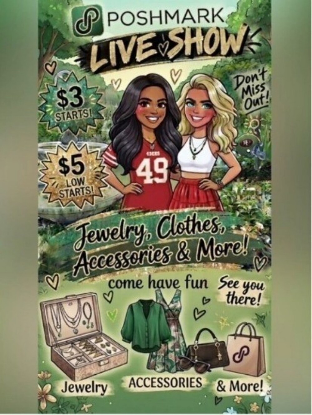 Posh LIVE Jewlery Show!! Please Love, Like & Share If You Want To Be Notified. - Picture 1 of 1